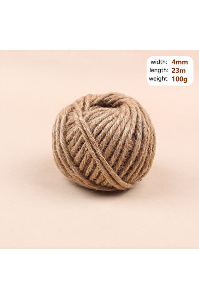 Choice1 حبل جوت طبيعي عتيق، 4 مم × 23 م، 1-14 مم، يُستخدم في الحرف اليدوية، و...