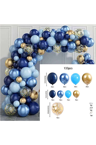 Choice Other Laser Blue Metallic Balloon Garland Set Gold Balloon Arch Birthd...