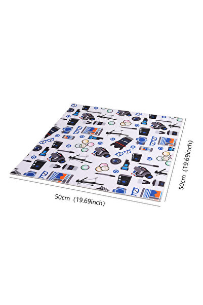 Choice1 حقيبة مكياج بيضاء لامعة ذاتية اللصق بطول 50 سم، مصنوعة من قماش سحري، ...