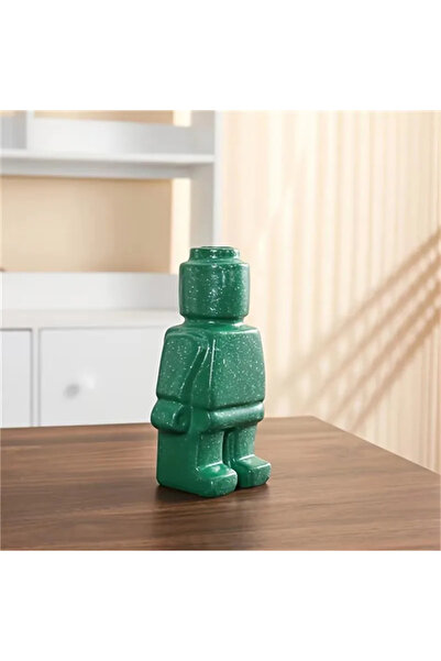 Choice مزهرية روبوت سيراميك خضراء على الطراز الشمالي، وعاء زهور داخلي، ديكور ...