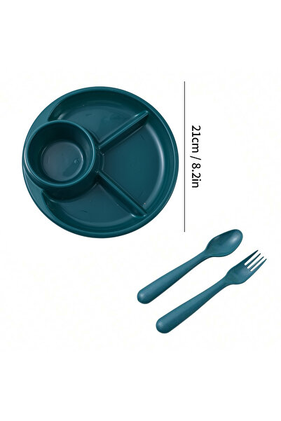 Choice3 WORTHBUY Green WORTHBUY Round Salad Plate Dishes Reusable Divided Din...