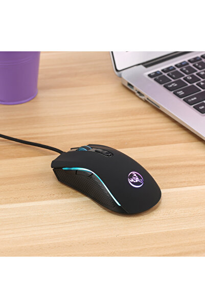 Choice Black High-end Optical Professional Gaming Mouse with 7 Bright Colors ...