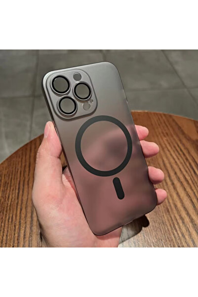 Choice27 غلاف هاتف مغناطيسي شفاف أسود فائق النحافة وصلب غير لامع لهاتف iPhone...