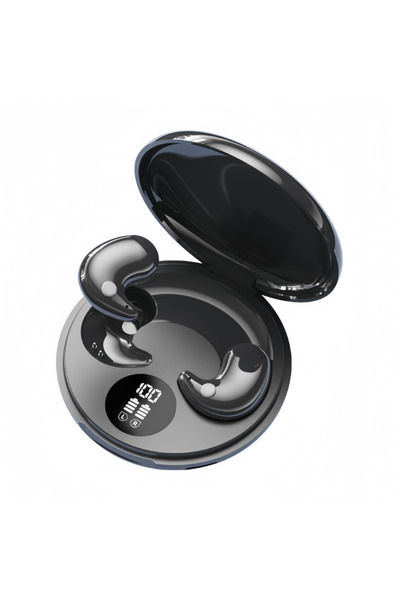 Choice سماعات أذن لاسلكية B13 سوداء اللون مزودة بتقنية البلوتوث 5.3 مع رأس تح...