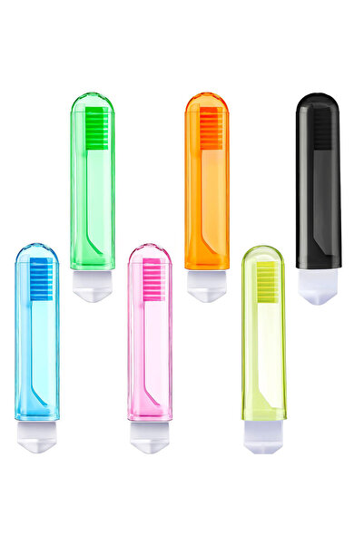 Choice4 6pcs Bulk foldable travel toothbrushes with cases. Soft, for all ages...