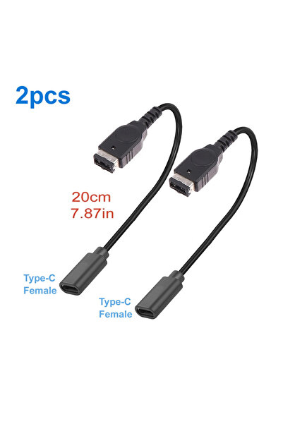 Choice قطعتان - شاحن USB-C بطول 20 سم لجهاز Gameboy Advance SP، ومحول USB من ...