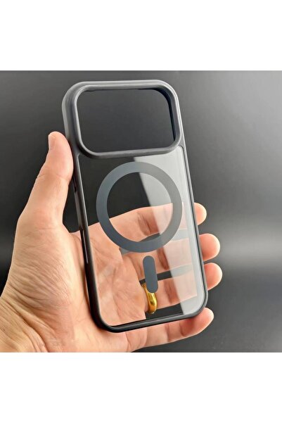 Choice13 جراب فاخر أسود مقاوم للصدمات مع شحن لاسلكي MagSafe لهاتف iPhone 17 P...