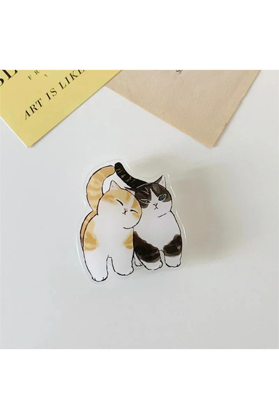 Choice حامل هاتف أكريليك قطة باندا لطيفة من حقبة الألفية الجديدة، يدعم هاتف آ...