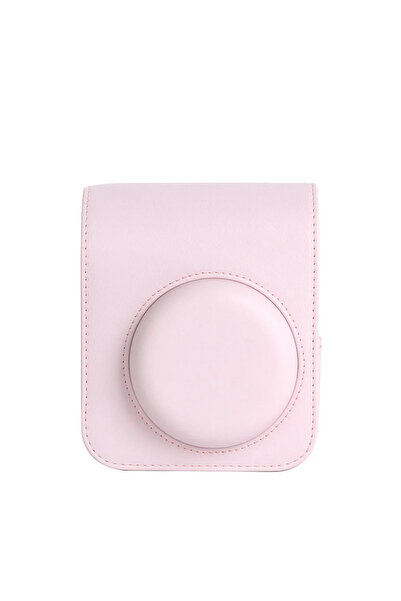 choice2 حقيبة كاميرا Instax Mini 12 باللون الوردي، حقيبة واقية ناعمة من الجلد...