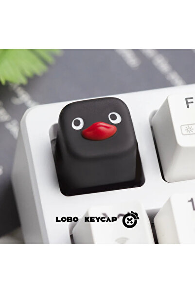 Choice6 PINGU - لوحة مفاتيح ميكانيكية بتصميم البطريق اللطيف مع تعبيرات متعددة...