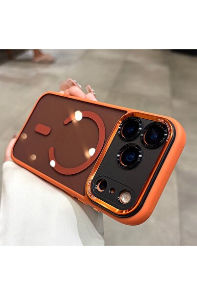 Choice18 جراب شفاف فاخر برتقالي اللون لهاتف iPhone 17 Pro Max، متوافق مع MagS...
