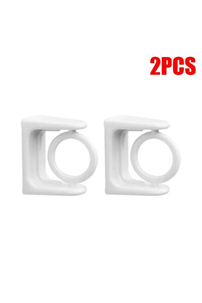 Choice 2PCS-Single ring Punch-free Curtain Rod Holder Bathroom Clamp Hooks Se...