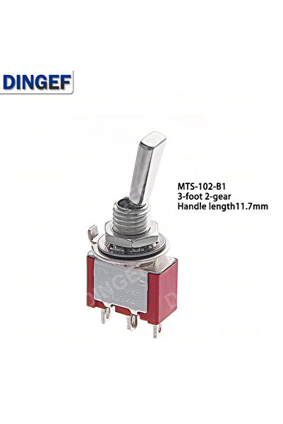 Choice15 3P ON-ON 11.7MM 2PCS Flat Handle 6mm Panel Mount Mini Toggle Switch ...