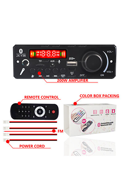 Choice1 مضخم صوت DC26V بقدرة 200 واط، مزود بتقنية بلوتوث، لوحة فك تشفير MP3، ...