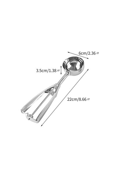 Choice مغرفة آيس كريم سميكة من الفولاذ المقاوم للصدأ مع ملعقة قياس لتشكيل كرا...