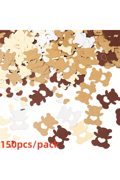 Choice 150pcs ​150Pcs Cute Bear Confetti Toss - Adorable Bear Shape Paper Con...