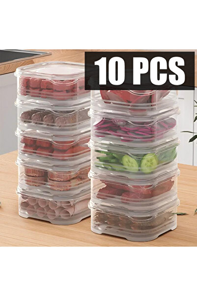 Choice 10pcs Transparent 10pcs refrigerator fresh-keeping box multi-function ...