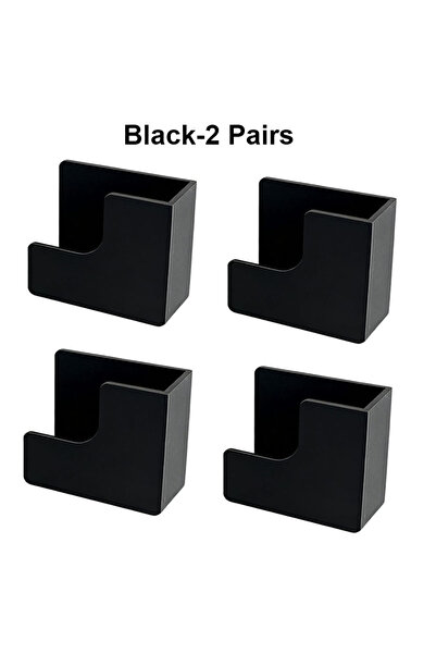 Choice حامل ميزان أسود - زوجان، قابل للتعديل، يُثبت على الحائط، رف تخزين لميز...