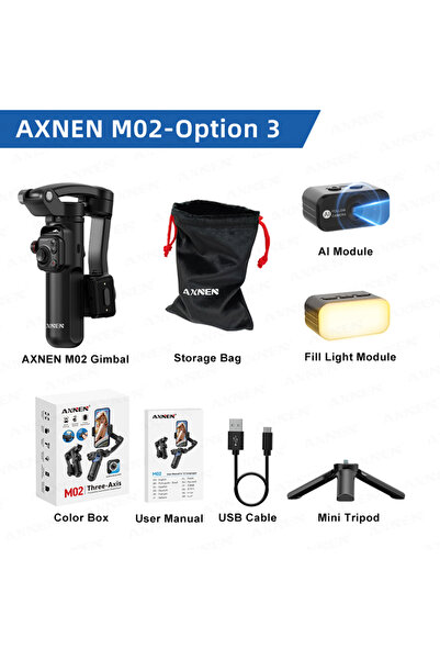 Choice3 AXNEN M02-Option3 مثبت الهاتف AXNEN M02 ثلاثي المحاور قابل للطي محمول...