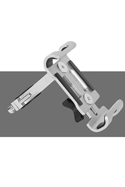 Choice7 حامل هاتف معدني ثابت رمادي اللون، قابل للدوران 360 درجة، للدراجات الن...