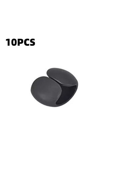 Choice5 ١٠ قطع من واقيات كابلات الشحن السوداء، حامل سماعات الأذن، مشبك سلك، م...