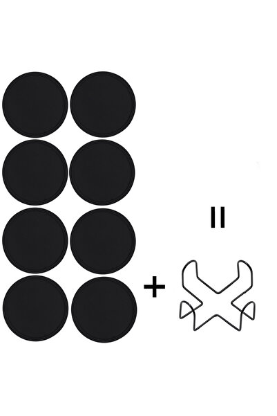 Choice1 8pcs and bracket Silicone Drink Coasters with Holder Outdoor Cup Mat ...