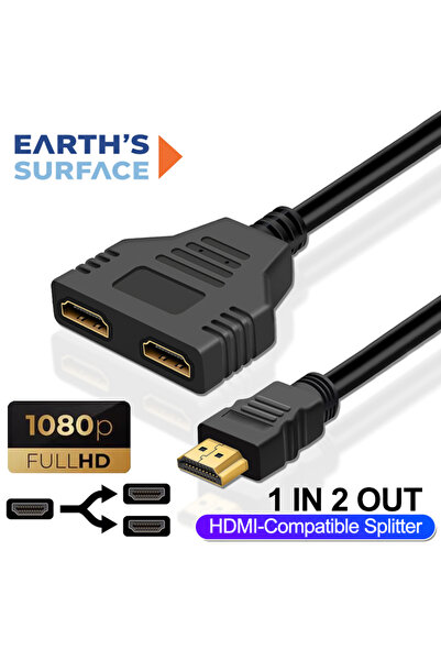Choice Black 1 Input 2 Out HDMI-Compatible Splitter Cable Video Switch Adapte...