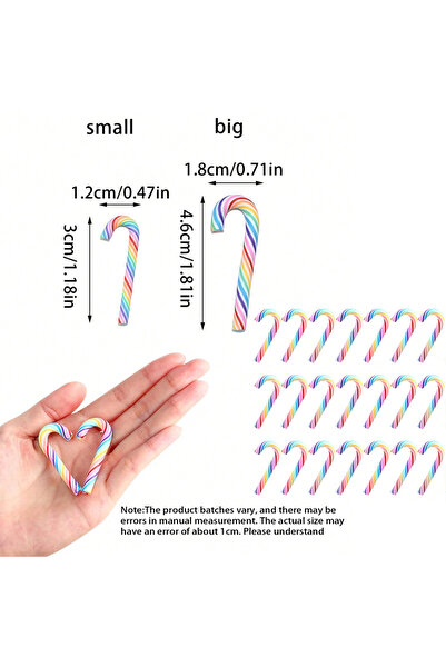 Choice1 30 قطعة من عصي الحلوى الملونة الكبيرة (مقاسين) لتزيين طاولة العيد أو ...