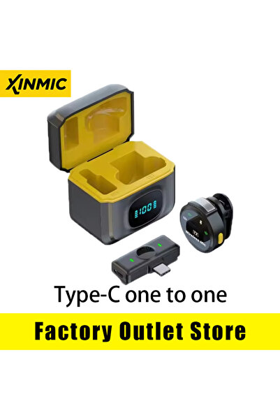 Choice ميكروفون XinMic J6 اللاسلكي الصغير من النوع C، مزود بخاصية إلغاء الضوض...