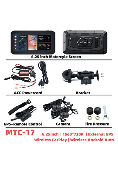 Choice3 MTC-17-DT-TP EKIY شاشة عرض لاسلكية 6.25 بوصة تدعم CarPlay وMoto وAndr...