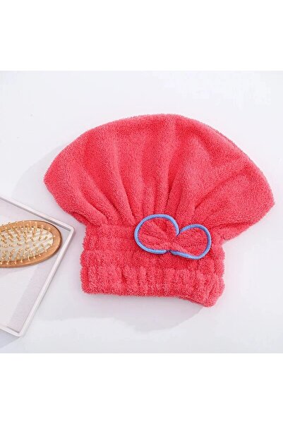 Choice4 1pc red 1Pc Microfibre Quick Hair Drying Bath Towel Bowknot Wrap Towe...