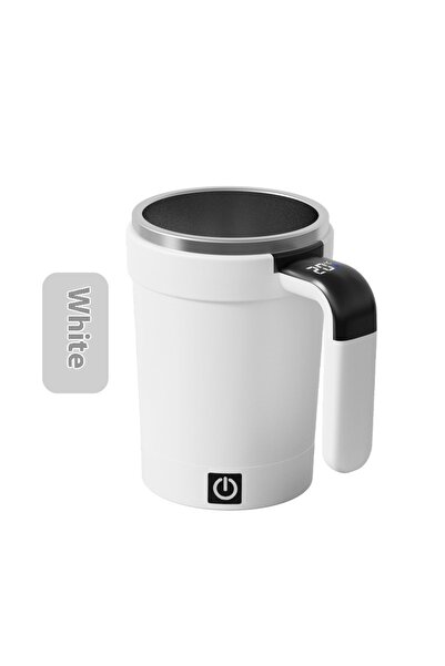 Choice1 كوب تقليب مغناطيسي أوتوماتيكي ذكي جديد أبيض اللون بسعة 301-400 مل لقي...