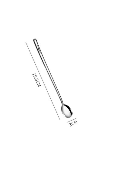 Choice1 ملعقة واحدة من الفولاذ المقاوم للصدأ بطول 19.5 سم، بمقبض طويل، مناسبة...