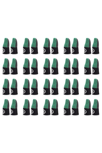 Choice17 ALLOYSEED 20Pairs green 1-20Pairs Mobile Finger Sleeve Breathable Th...