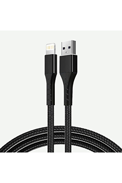 Choice4 كابل بيانات نايلون أسود بطول 1 متر، بقوة 20 واط، من نوع USB-A إلى Lig...