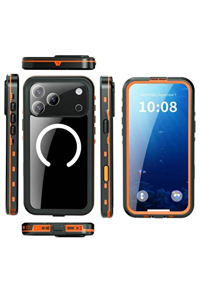 Choice8 غلاف هاتف آيفون 17 برو ماكس برتقالي اللون من شيل بوكس، مقاوم للماء وا...