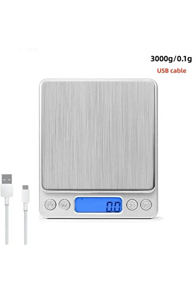 Choice1 ميزان مطبخ رقمي USB بسعة 3000 غرام ودقة 0.1 غرام، ميزان قياس مطبخ صغي...