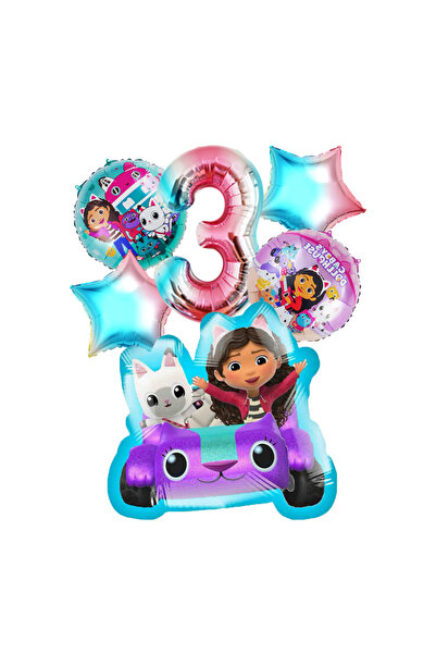 Choice34 مجموعة بالونات بيت الدمى غابي (عبوة واحدة، 3 قطع، 6 قطع) - مستلزمات ...