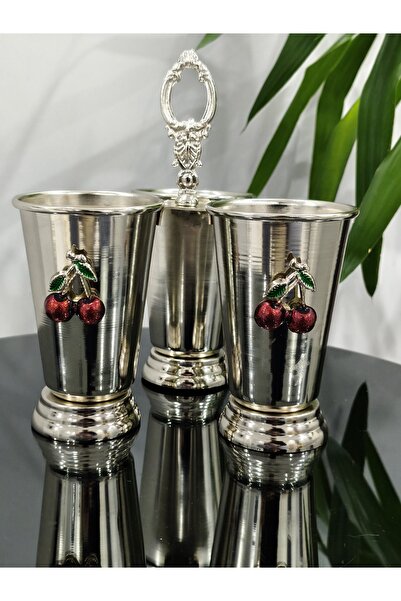 PARILTI HOME COLLECTİON 3-Piece Silver Spoon Holder Luxury Spoon Holder Table...