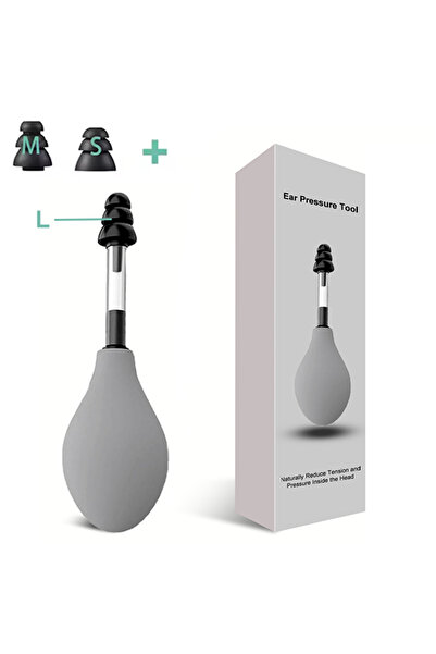 Choice1 Gray Ear Pressure Tool Portable Ear Pressure Relief Suction Device Wi...