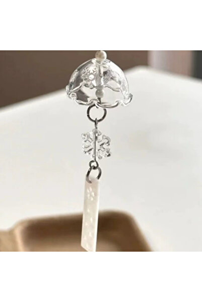 choice2 1pcs-A Elegant Wind Chime Keychain, Pearl Decor, Cell Phone Chain, Ph...