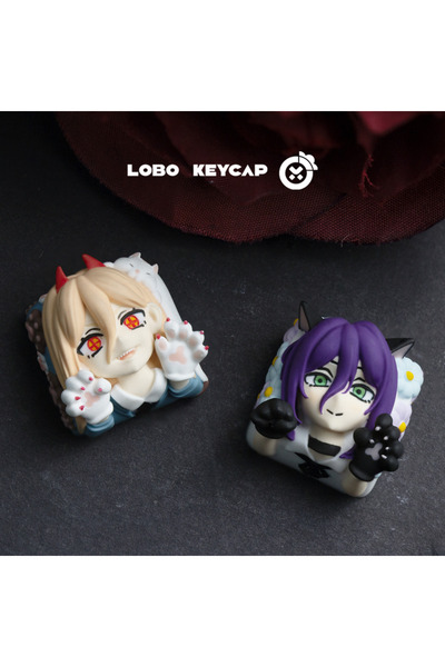 Choice1 غطاء مفتاح Ajazz مكون من قطعتين بتصميم رجل المنشار، مصنوع من الراتنج،...