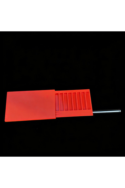 Choice6 علبة تخزين تبغ بلاستيكية حمراء اللون بثمانية أقسام مع غطاء منزلق وماص...