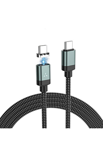 Choice1 كابل شحن سريع مغناطيسي من النوع C بطول 1.2 متر من WBWK بقوة 100 واط ل...