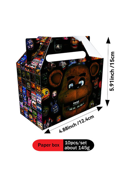 Choice علبة ورقية تحتوي على 10 قطع من حلوى شخصيات لعبة "فايف نايتس آت فريديز"