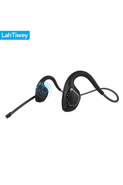 Choice سماعة رأس بلوتوث سوداء مفتوحة الأذن للأعمال، سماعة رأس بلوتوث 5.4 للشا...