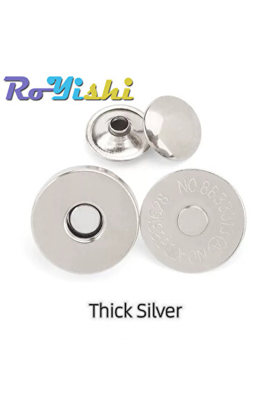 Choice14 10 مجموعات من حقيبة مغناطيسية معدنية مزدوج التثبيت، بسمك 14 مم، فضية...