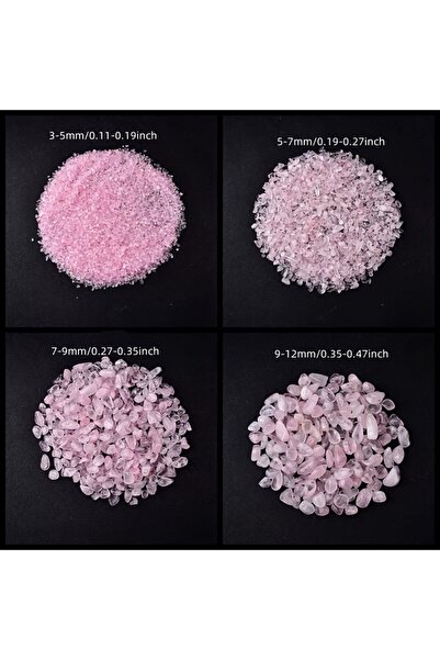 choice2 9-12mm 500g Rose Quartz Crystal Gravel Polished Rocks Chips, Natural ...
