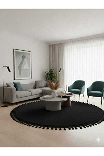 ALTUN CARPET Modern Round Plush Carpet Non-Slip Base 12ml Height 2cm Thickness