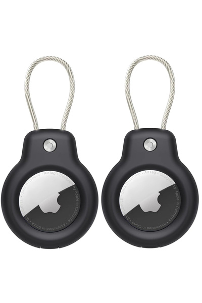 Choice12 2pcs Black Case For Airtag Holder Anti-Lost Air Tag Case For Luggage...